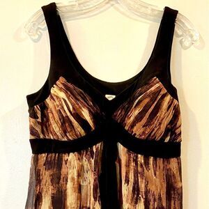 Sangria Leopard Print Lined Sleeveless Dress sz12P